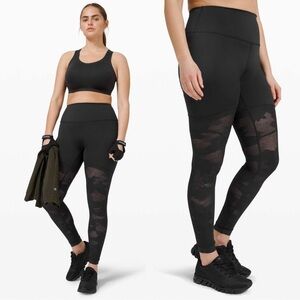 Lululemon Sheer Will High-Rise Tight 28" *Camo Black Size 4